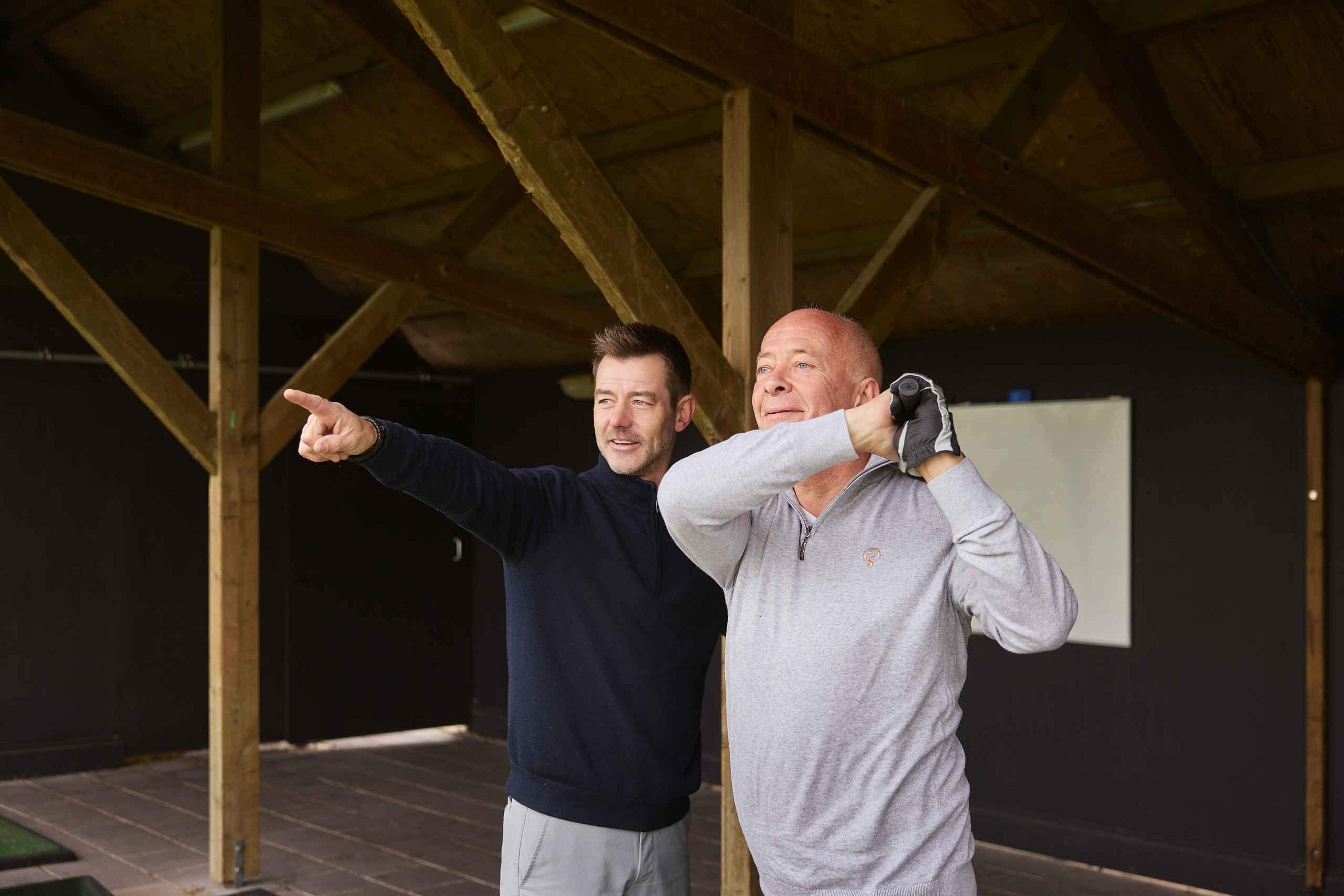 Herfst instructeur driving range Golf De Gulbergen
