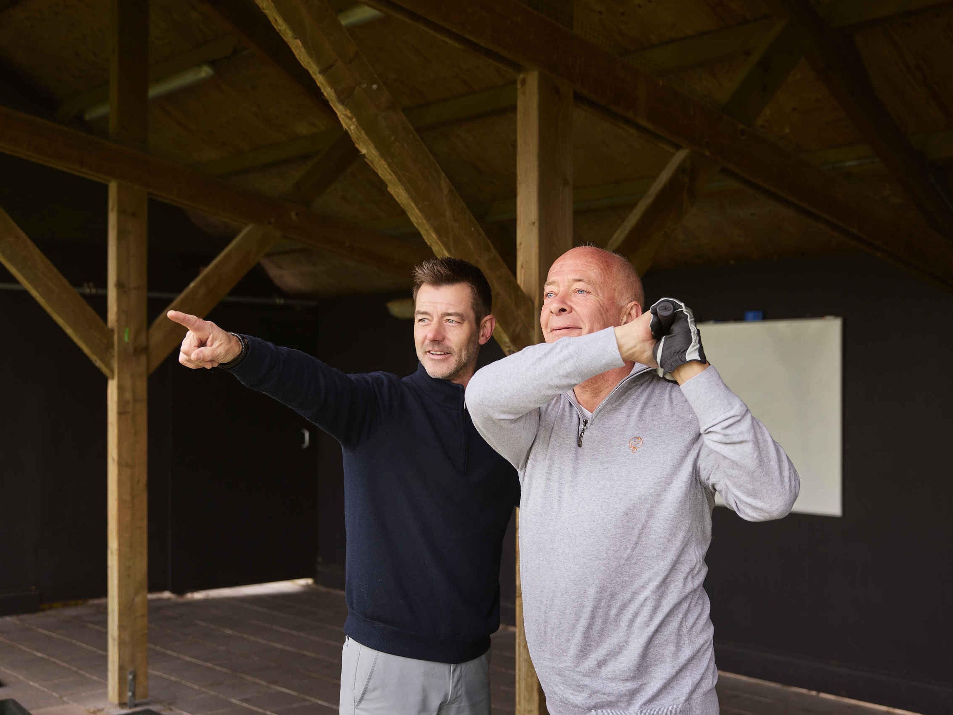 Herfst instructeur driving range Golf De Gulbergen