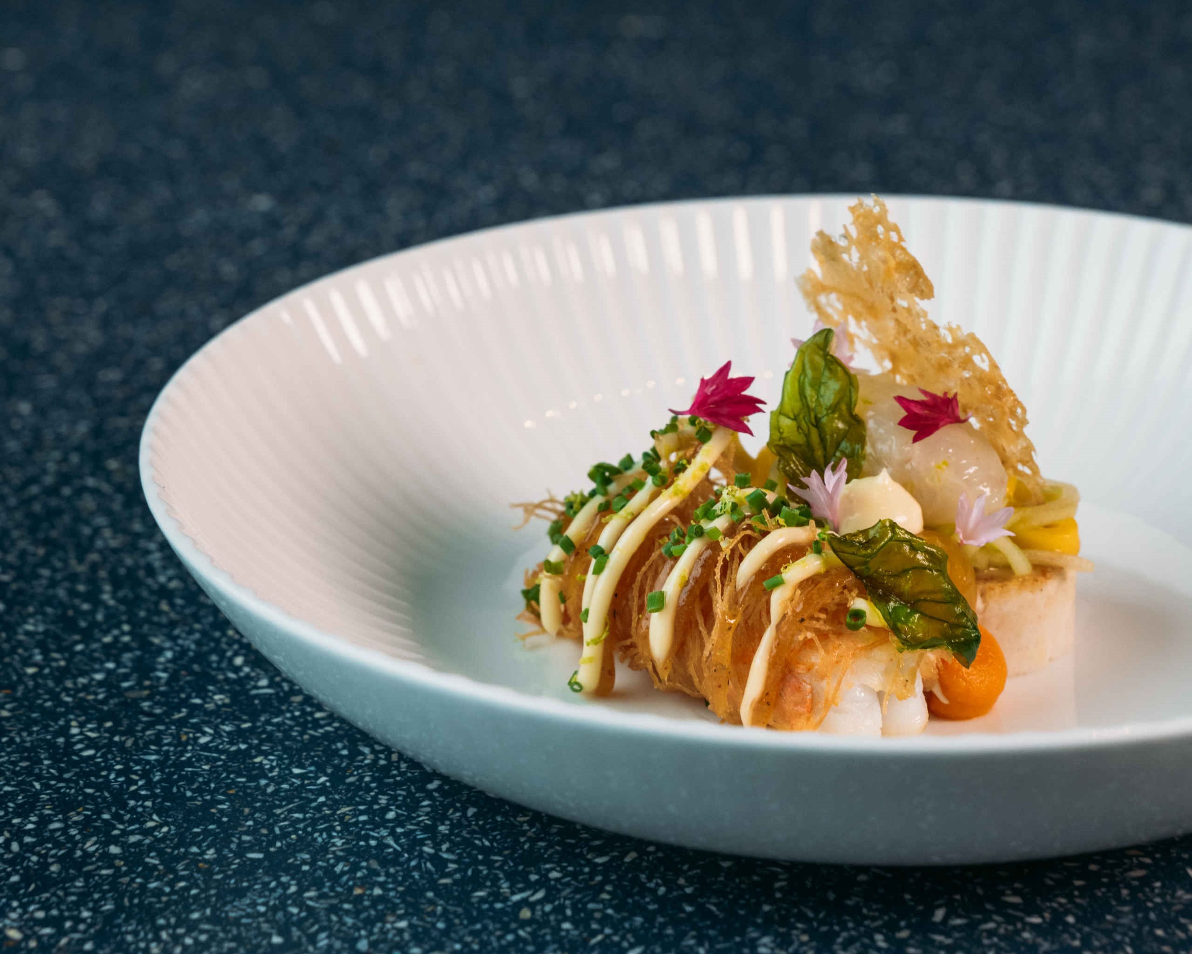 Een gerecht bij fine dining restaurant Nommos bij Safari Hotel Beekse Bergen.