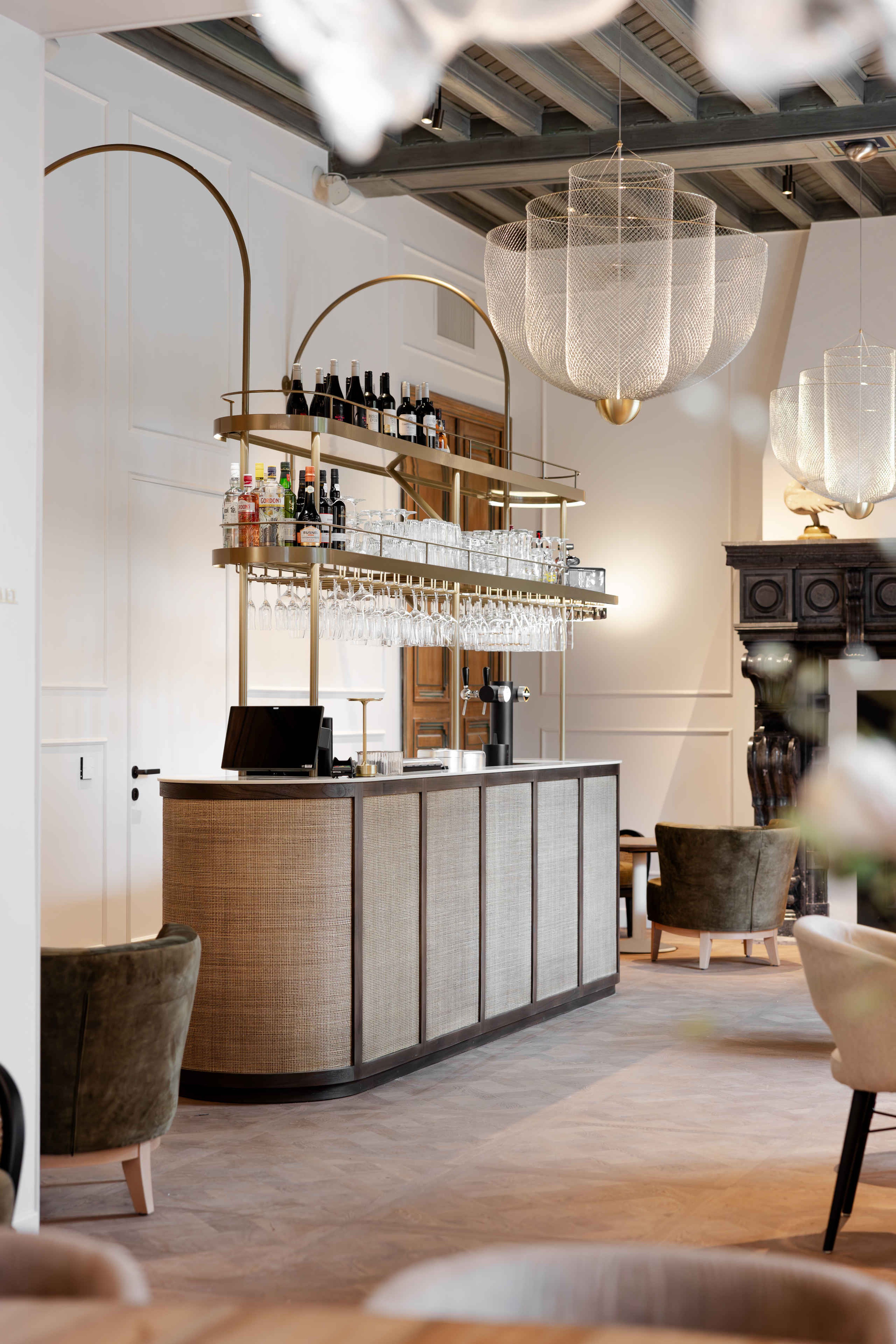 De bar in de Hofkamer in Kasteel Steenenburg