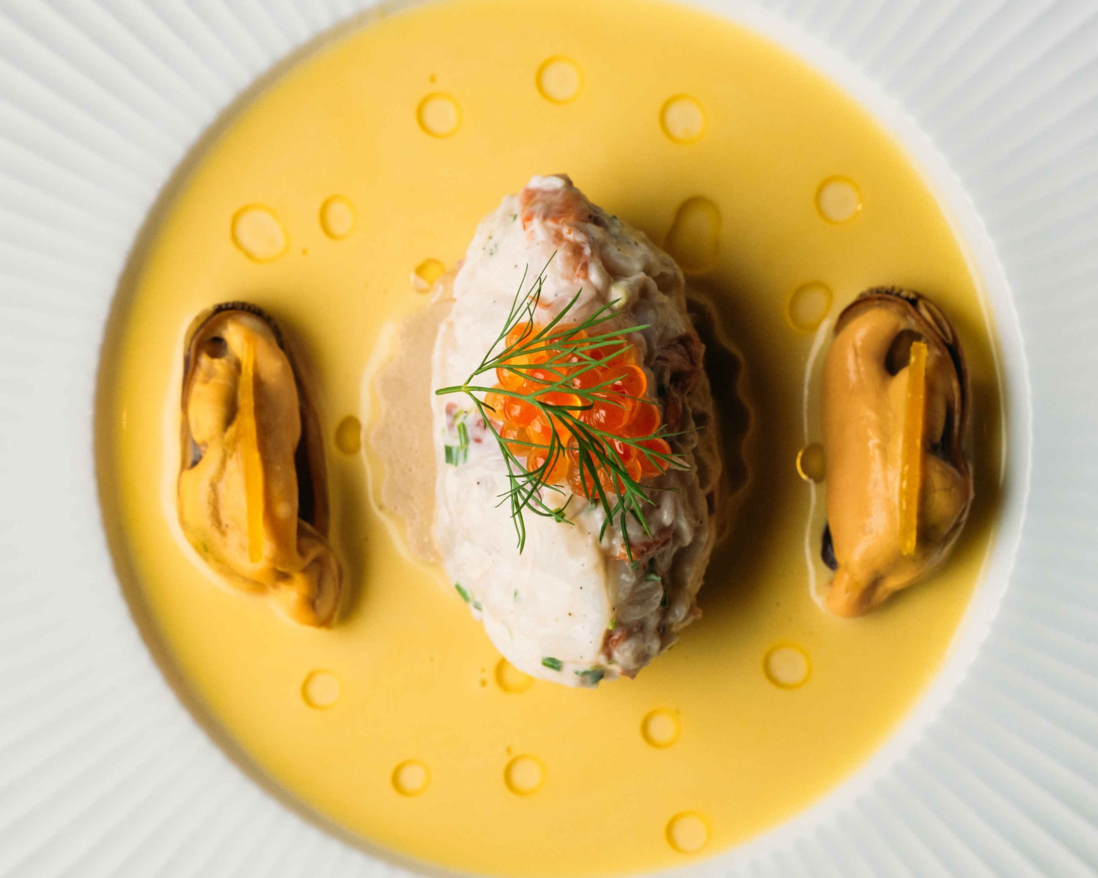 Een gerecht bij fine dining restaurant Nommos bij Safari Hotel Beekse Bergen.