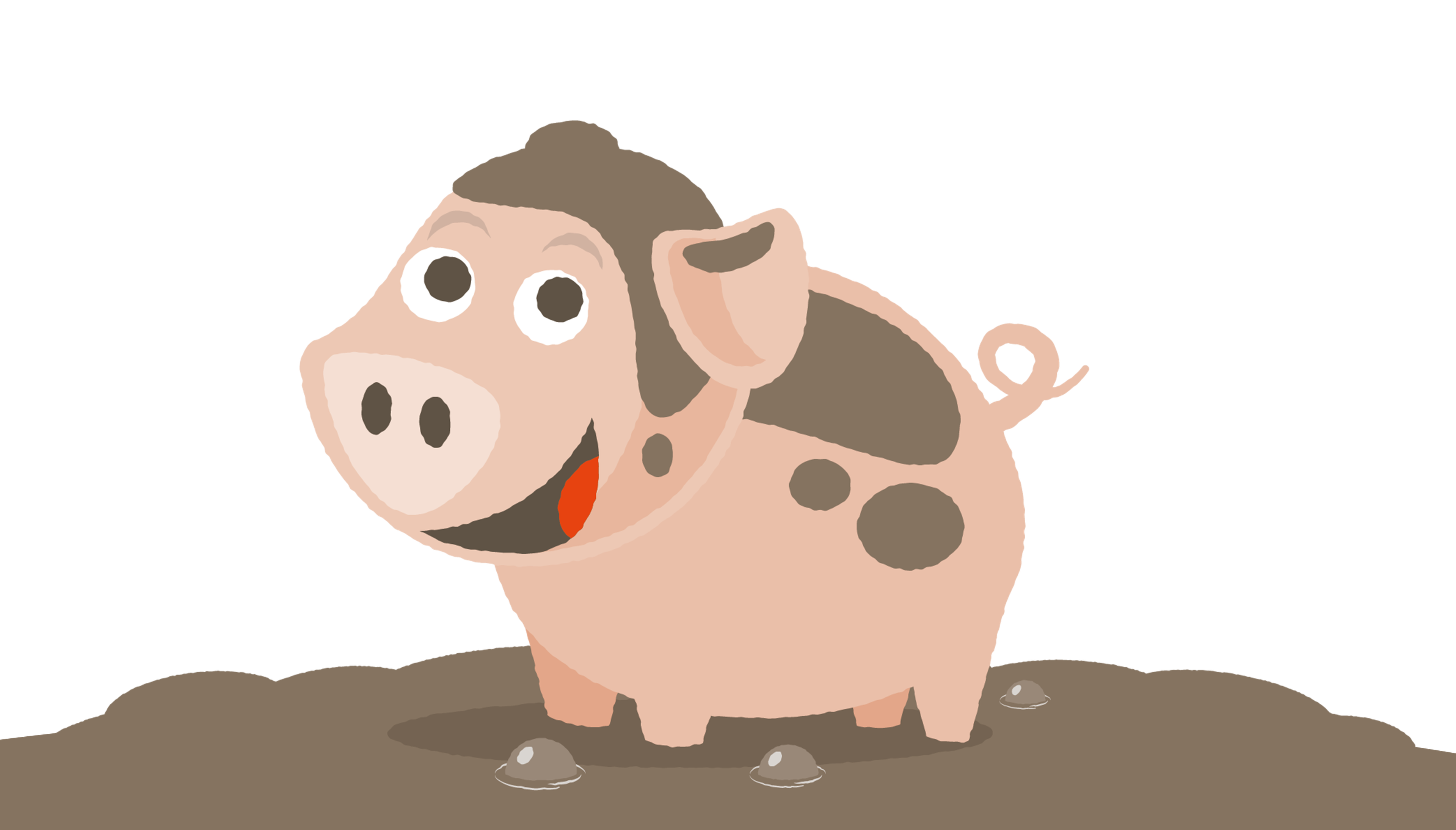 Een illustratie van Bennie de Big, lid van de dierenfamilie van Bo en de Beestenbende van Vakantiepark Dierenbos.