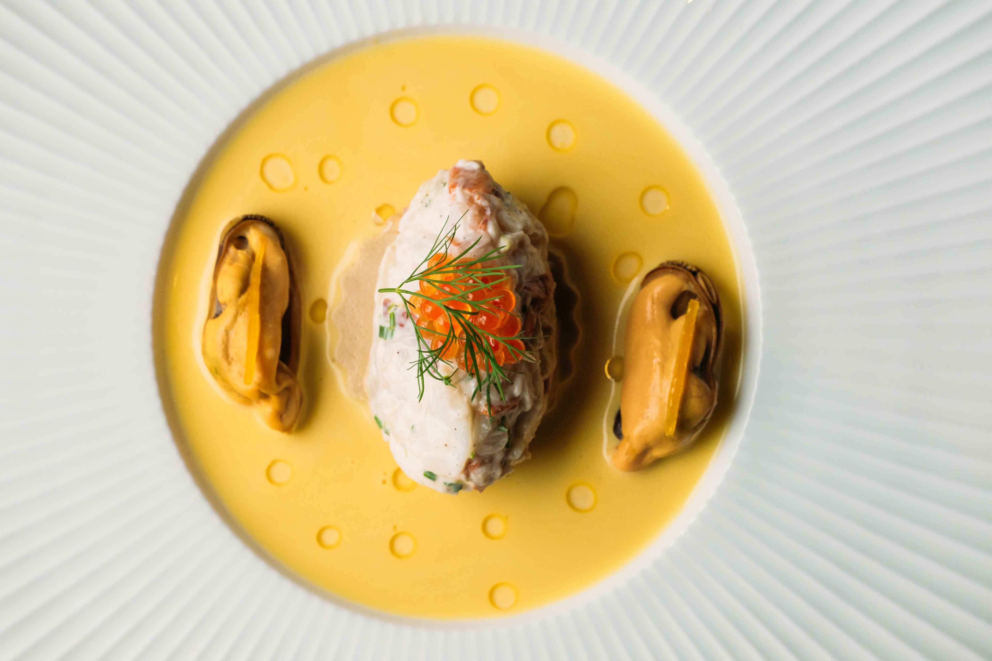 Een gerecht bij fine dining restaurant Nommos.