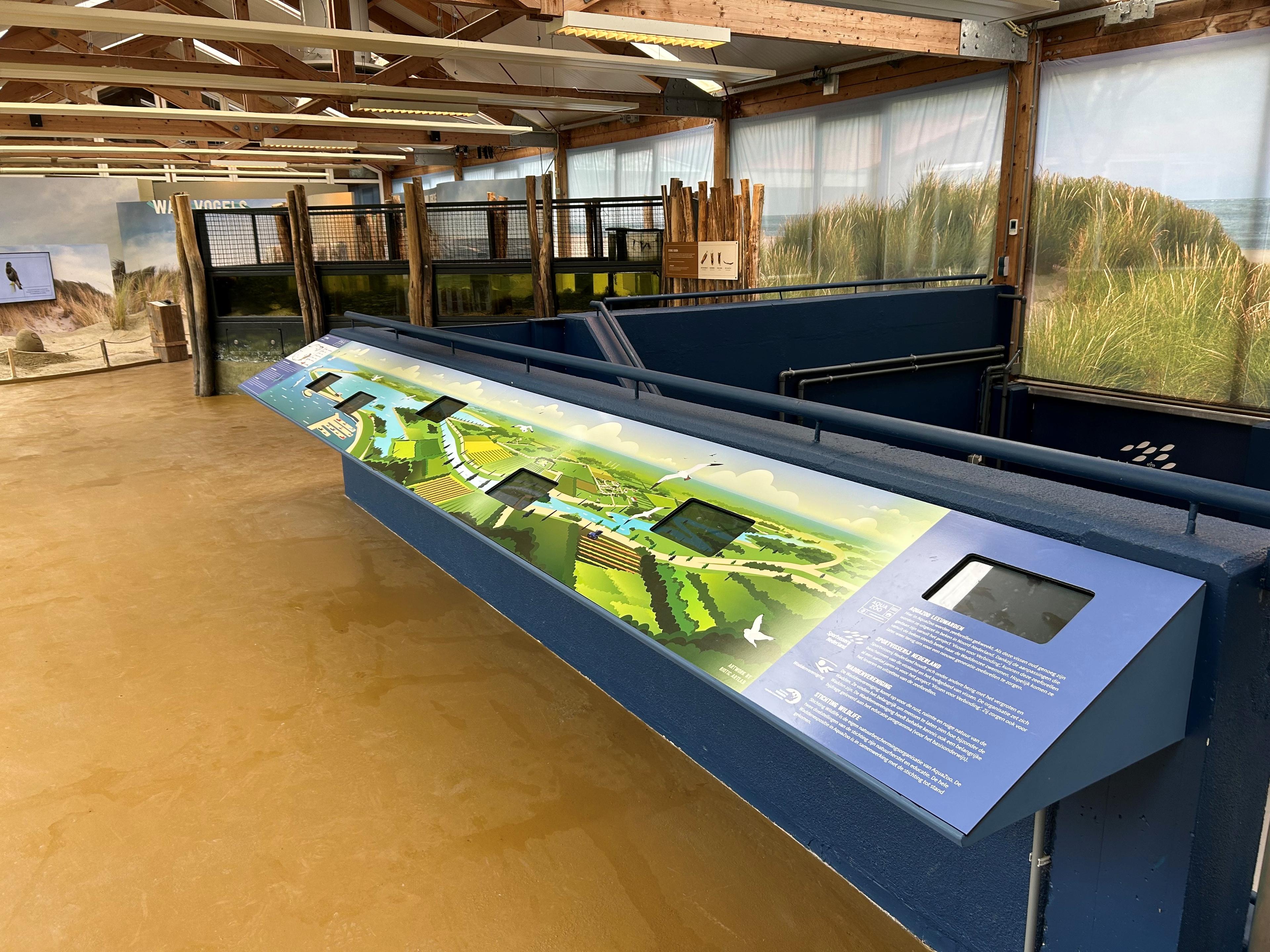 Het educatiegebied in het waddengebied van AquaZoo Leeuwarden.