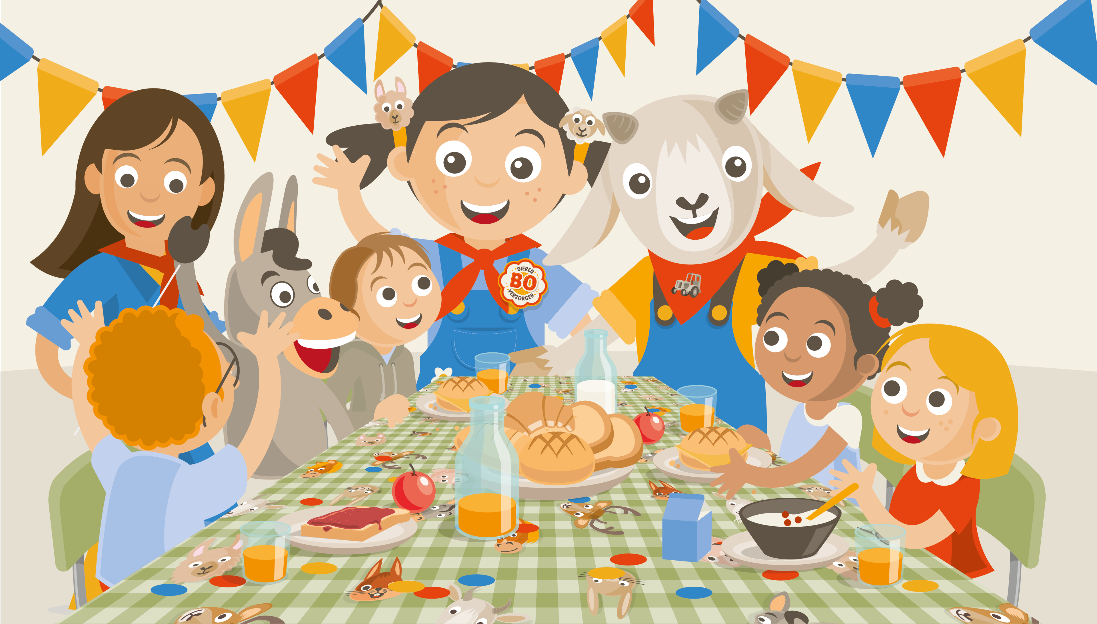 Bo en de Beestenbende ontbijt buffet Vakantiepark Dierenbos