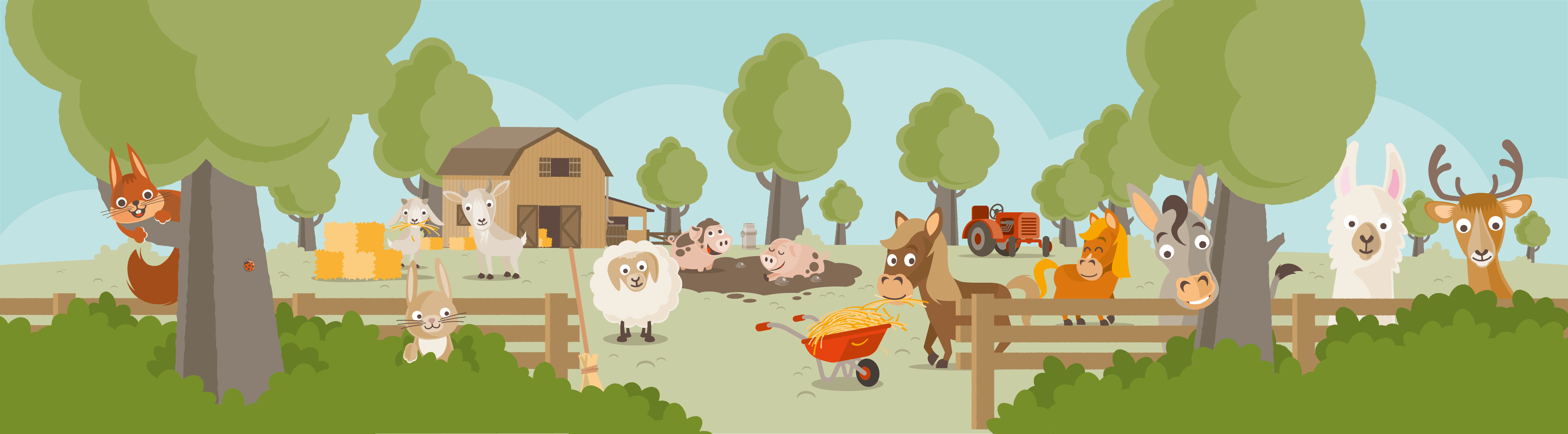 Dieren illustratie Vakantiepark Dierenbos