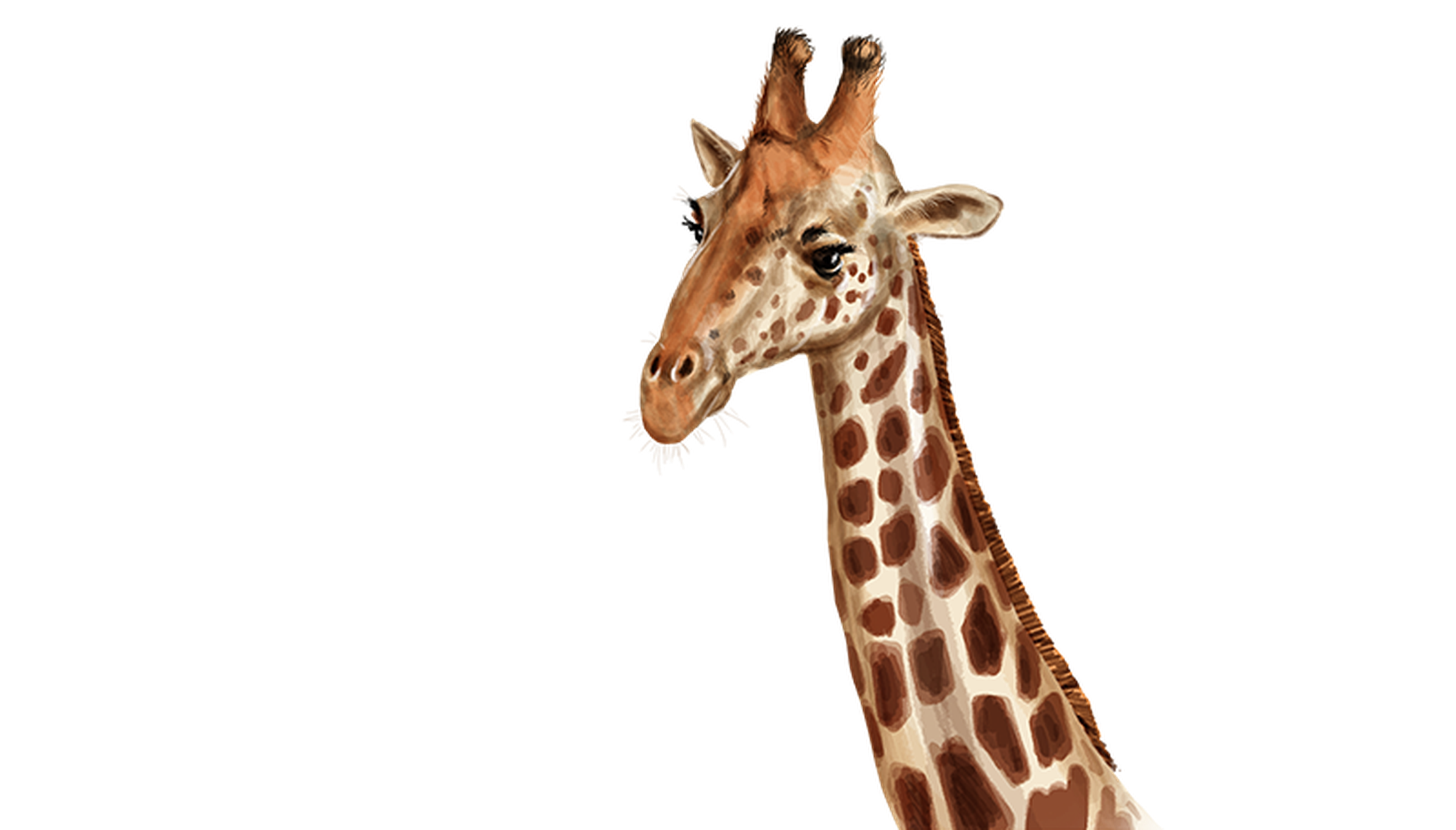 Cut-out giraffe illustratie