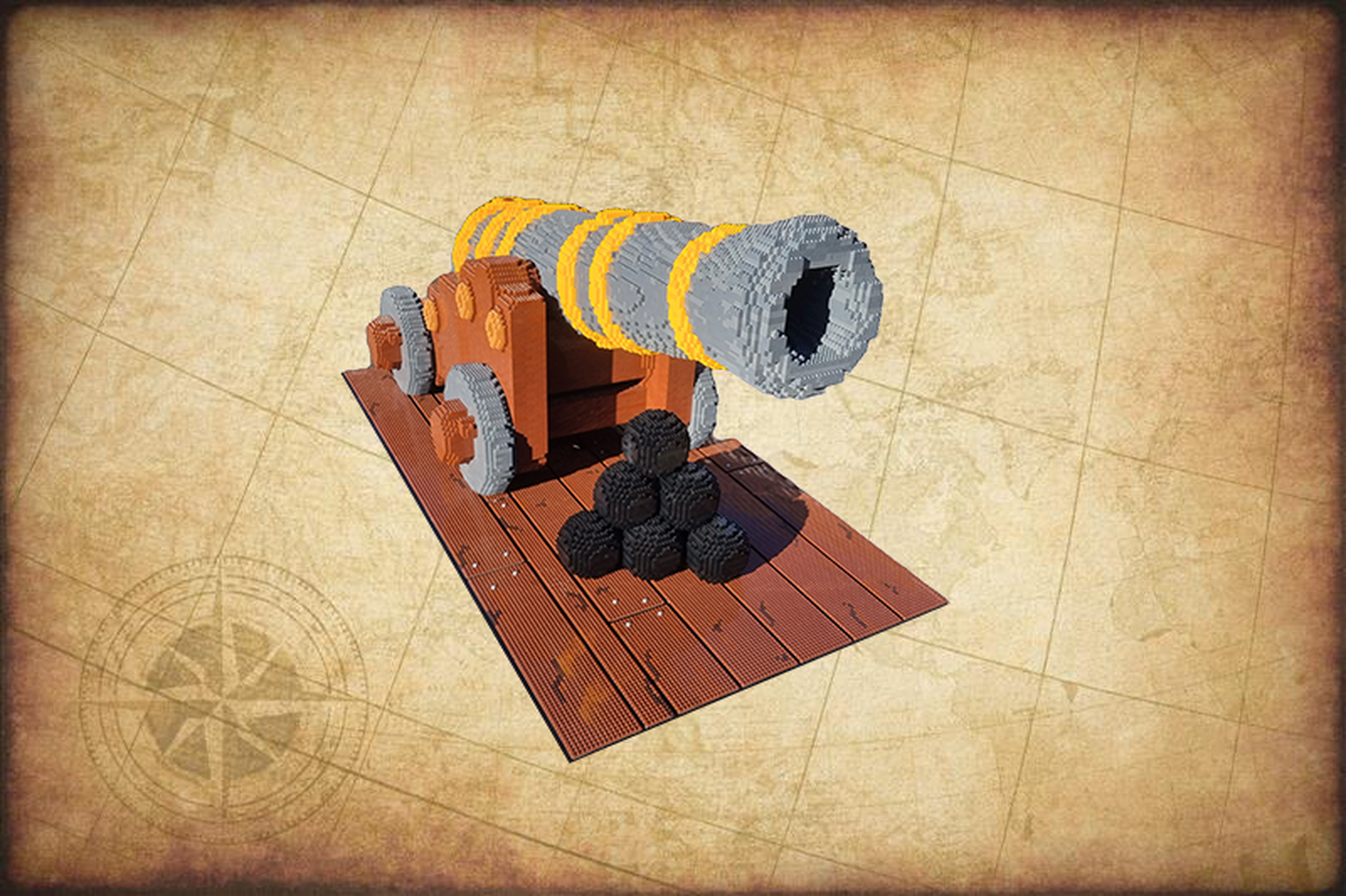 Kanon van bricks tijdens Piraten in de Zoo in AquaZoo Leeuwarden