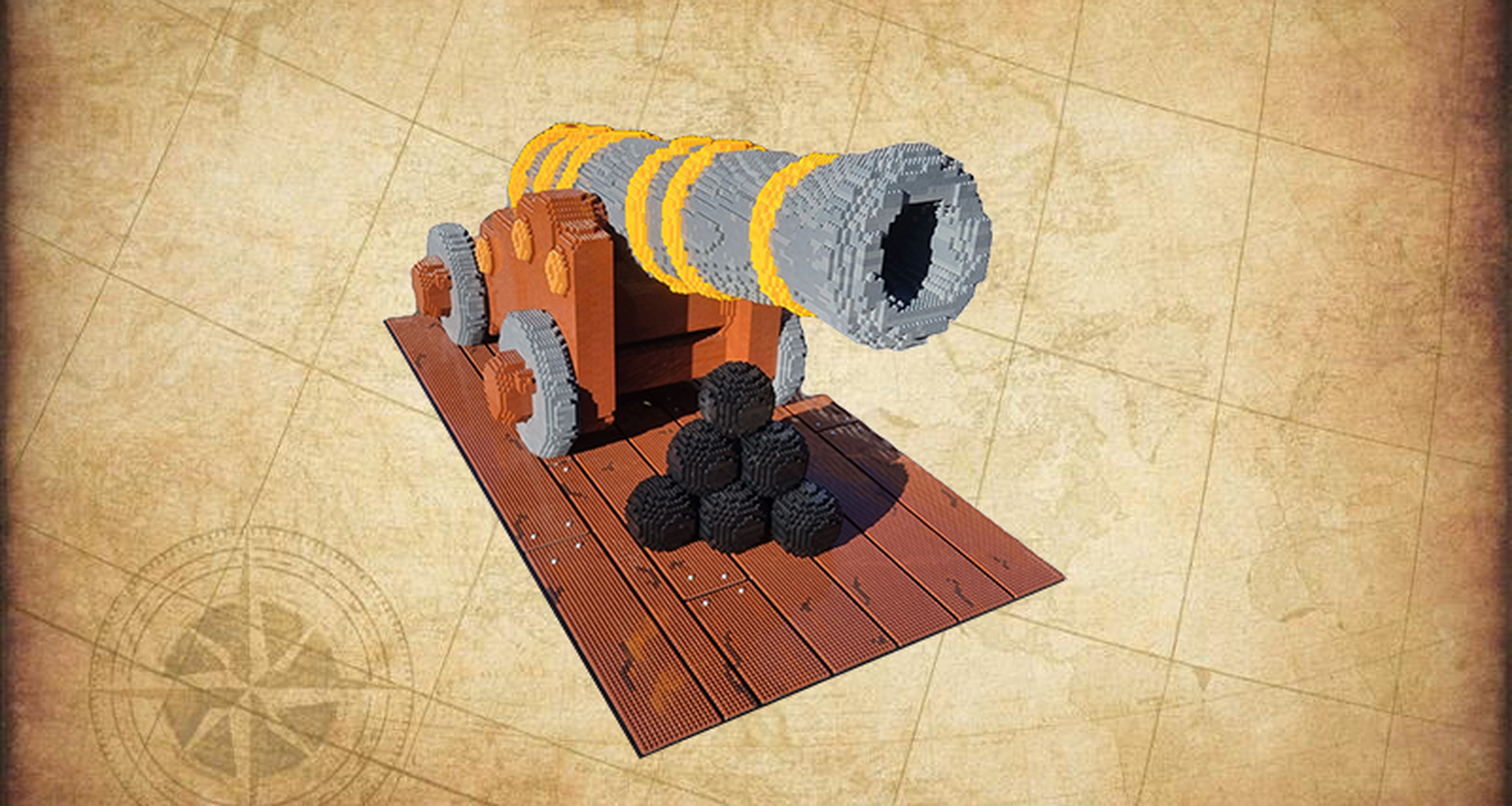 Kanon van bricks tijdens Piraten in de Zoo in AquaZoo Leeuwarden