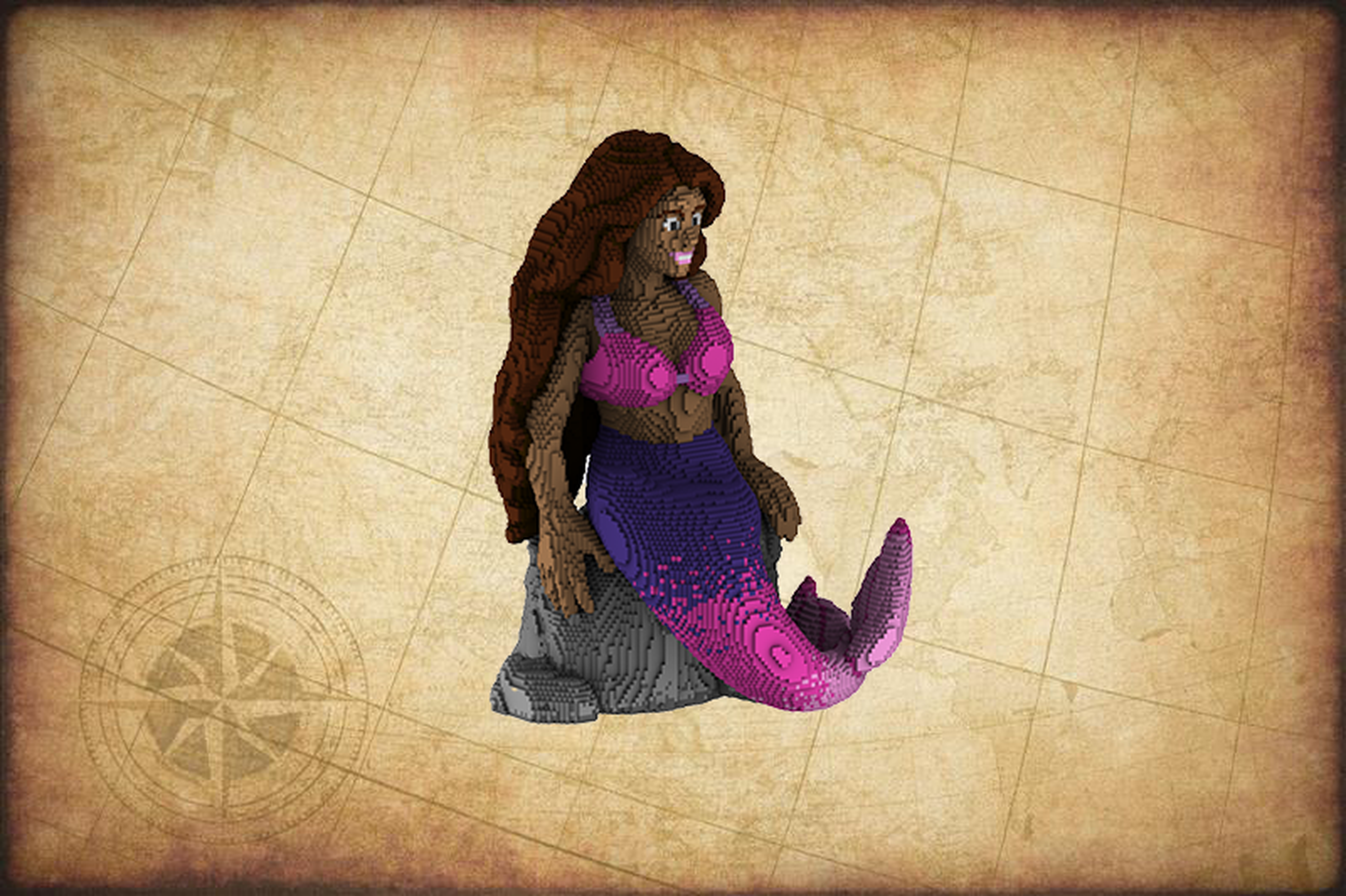 Zeemeermin van bricks tijdens Piraten in de Zoo tijdens AquaZoo Leeuwarden